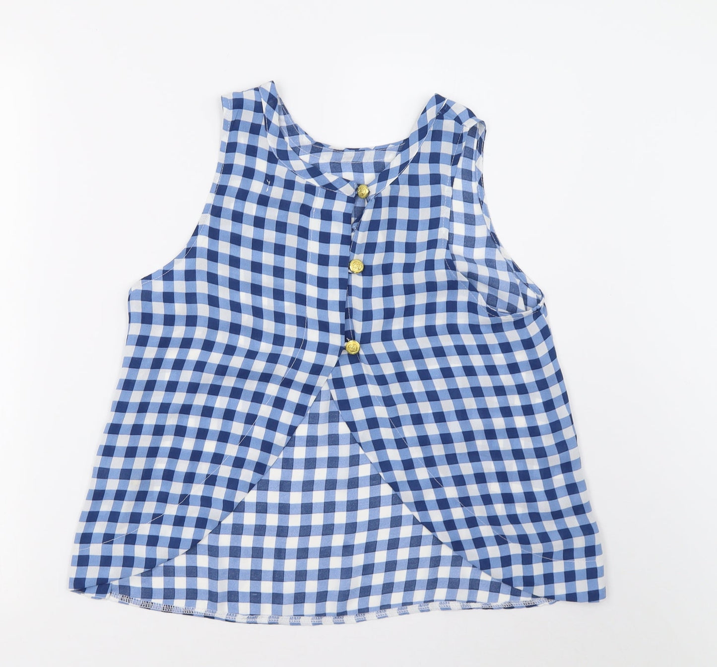 Womens UK Size 8 Preworn Blue Basic T-Shirt