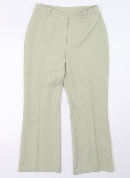 Womens UK Size 14 BHS Regular Fit  Green Trousers