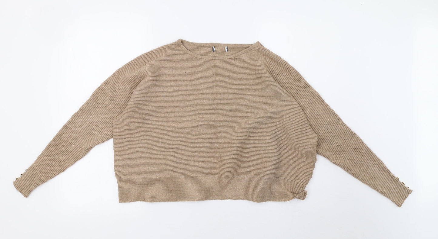 Primark Womens Brown  Knit Pullover Sweatshirt Size 14