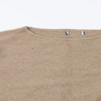 Primark Womens Brown  Knit Pullover Sweatshirt Size 14