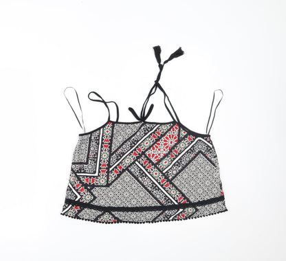 Womens UK Size 14 River Island Multicoloured Cropped Tank