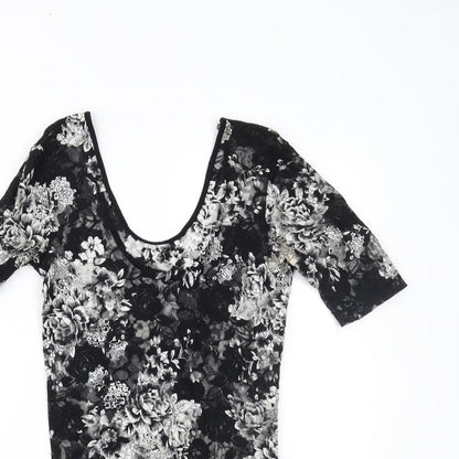 Primark Womens Grey Floral  Mini  Size 8