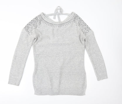 Womens UK Size S Peacocks Grey Pullover Jumper