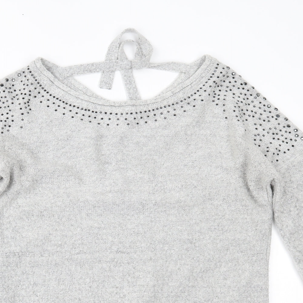 Womens UK Size S Peacocks Grey Pullover Jumper