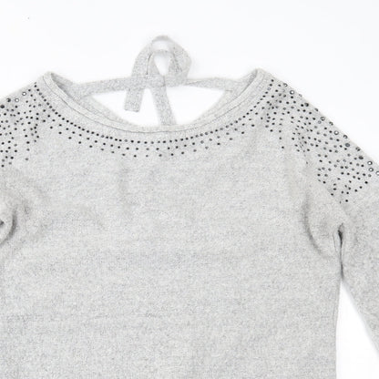 Womens UK Size S Peacocks Grey Pullover Jumper