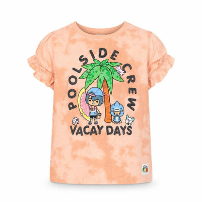 H&M Girls Orange   Basic T-Shirt Size 5-6 Years