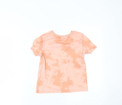 H&M Girls Orange   Basic T-Shirt Size 5-6 Years