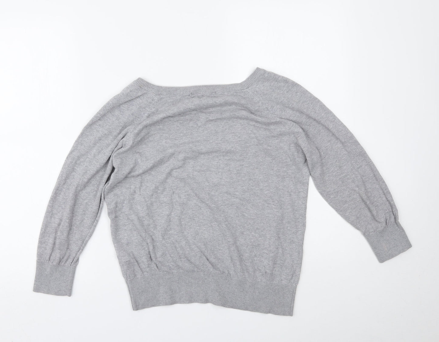 Womens UK Size 10 NEXT Grey Basic Blouse