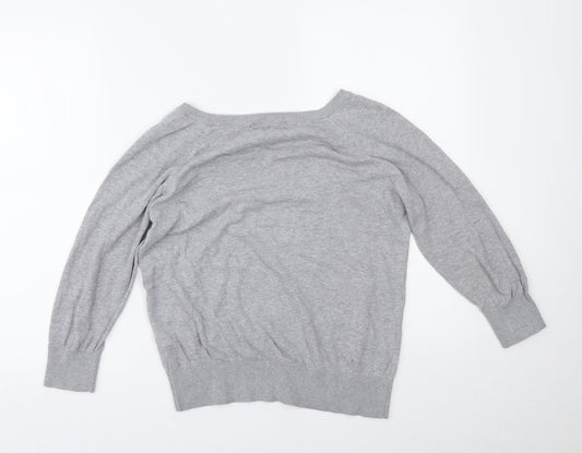 Womens UK Size 10 NEXT Grey Basic Blouse