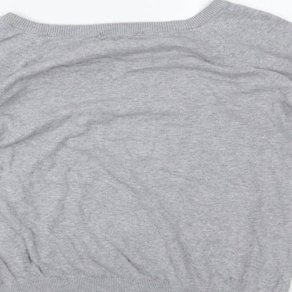 Womens UK Size 10 NEXT Grey Basic Blouse