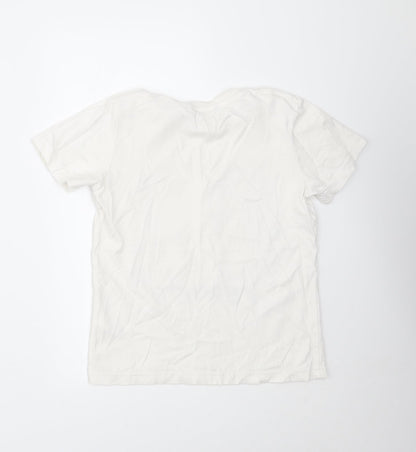 George Boys White   Basic T-Shirt Size 7-8 Years