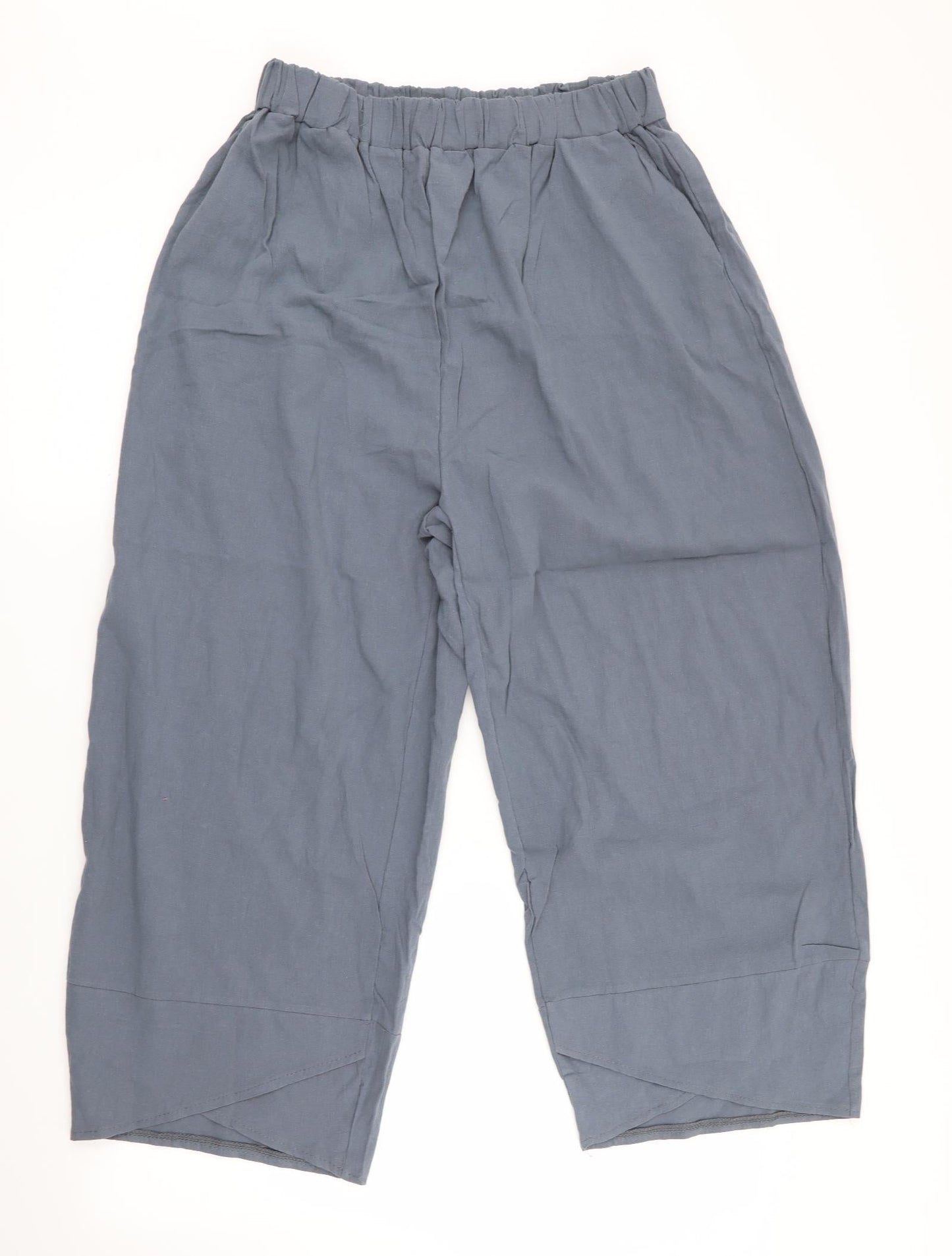 Womens UK Size 2XL Preworn Regular Fit Cropped Grey Trousers