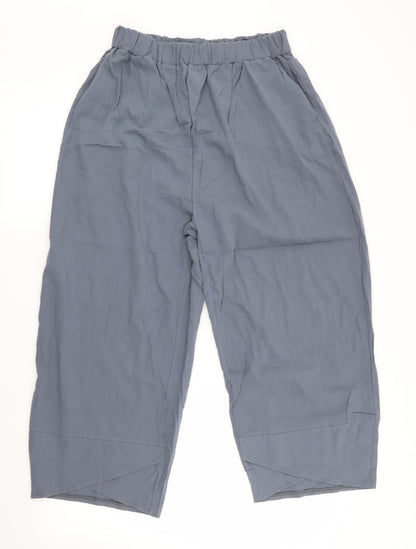Womens UK Size 2XL Preworn Regular Fit Cropped Grey Trousers
