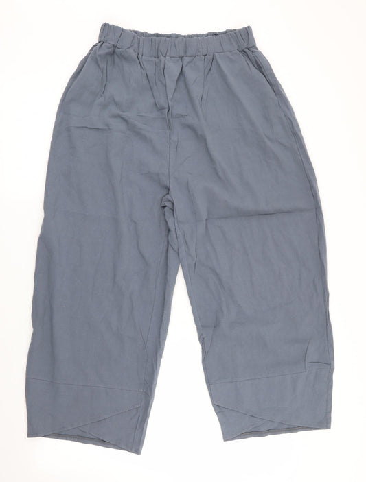 Womens UK Size 2XL Preworn Regular Fit Cropped Grey Trousers