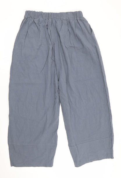 Womens UK Size 2XL Preworn Regular Fit Cropped Grey Trousers