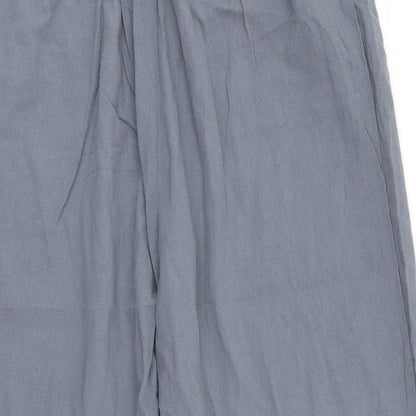 Womens UK Size 2XL Preworn Regular Fit Cropped Grey Trousers