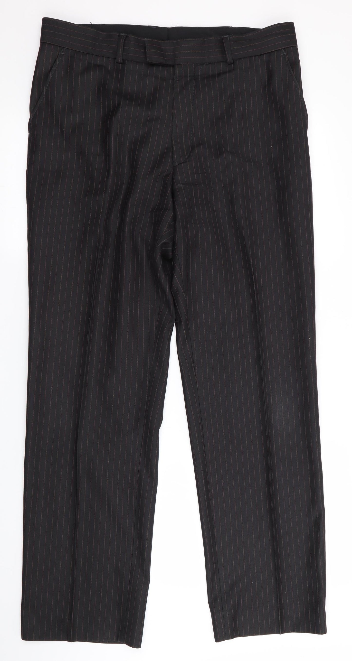 Limehaus Mens Grey Striped  Trousers  Size 36 in L32 in