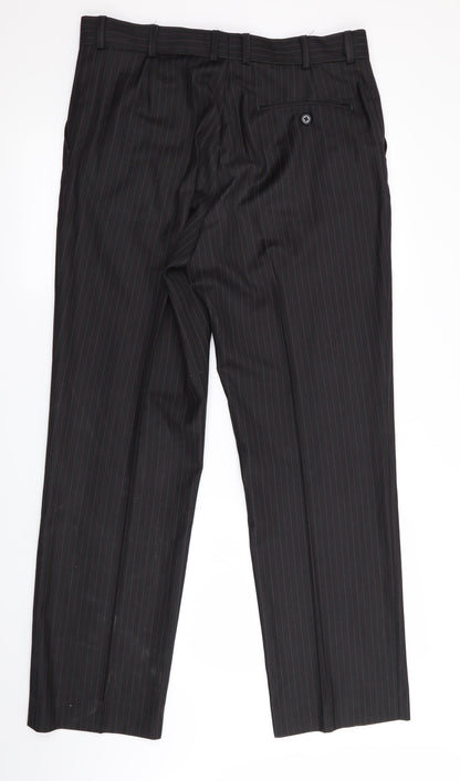 Limehaus Mens Grey Striped  Trousers  Size 36 in L32 in
