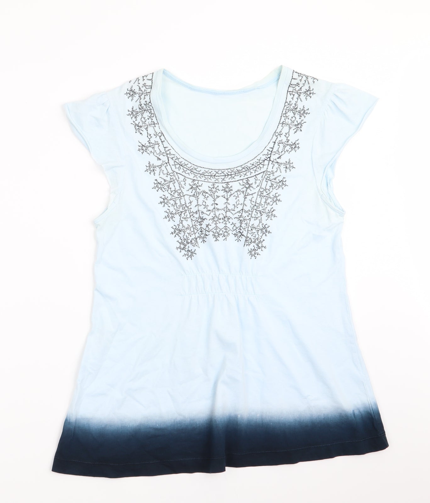 Womens UK Size  Preworn Blue Basic T-Shirt