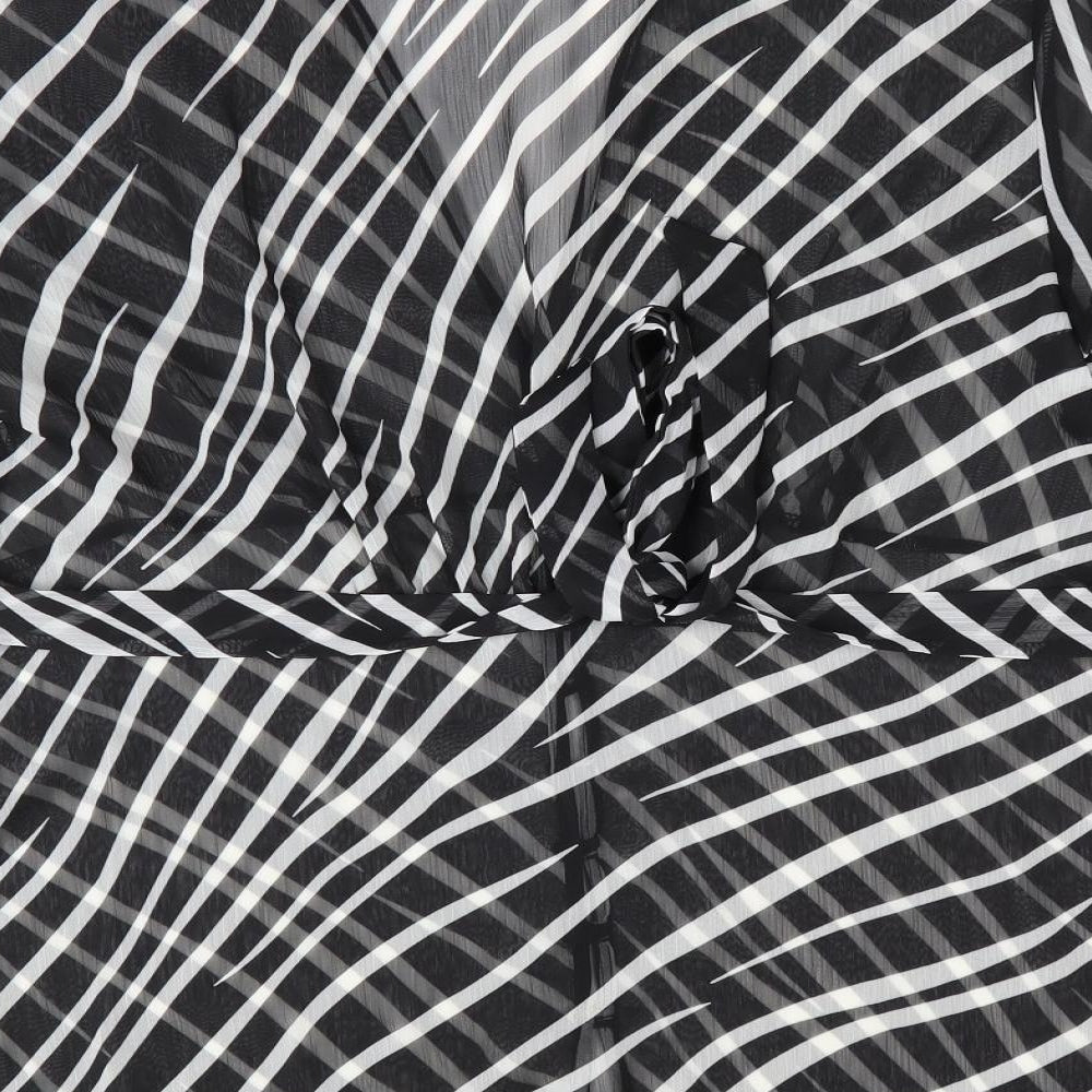 George Womens Black Striped  Basic Blouse