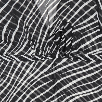 George Womens Black Striped  Basic Blouse