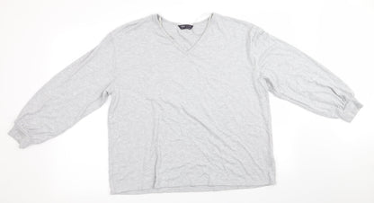 Womens UK Size 18 Marks and Spencer Silver Pullover Jumper