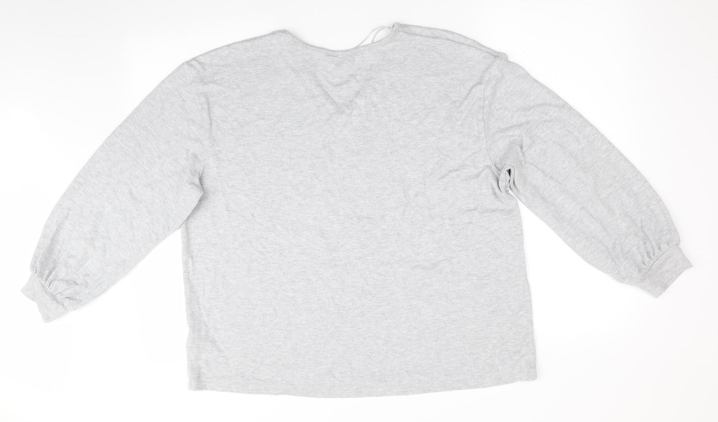 Womens UK Size 18 Marks and Spencer Silver Pullover Jumper