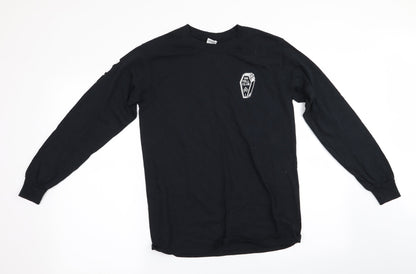 Mens UK Size S Gildan Black  T-Shirt