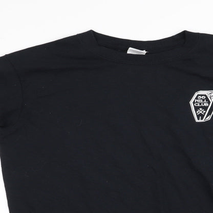 Mens UK Size S Gildan Black  T-Shirt