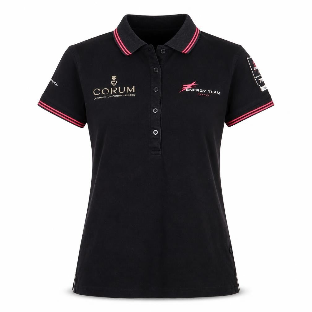 Marine Pool Womens Black   Basic Polo Size S  - Energy Team France