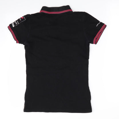 Marine Pool Womens Black   Basic Polo Size S  - Energy Team France