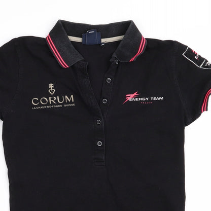 Marine Pool Womens Black   Basic Polo Size S  - Energy Team France