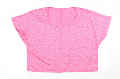 Womens UK Size M Matalan Red Basic T-Shirt