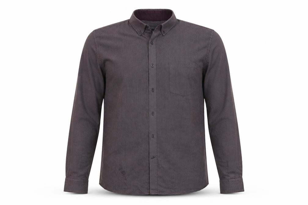 Mens UK Size L Red Herring Purple  Button-Up Long Sleeve Casual Shirt