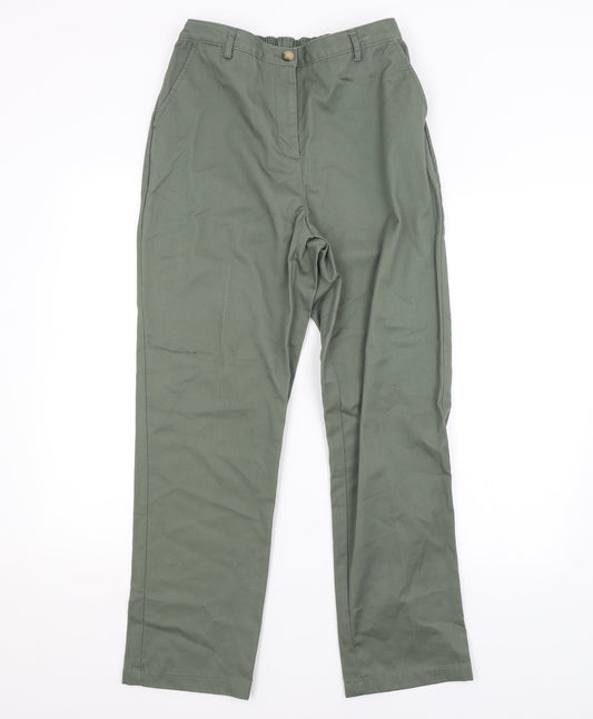 LAND'S END Womens Green   Trousers  Size 10 L28 in