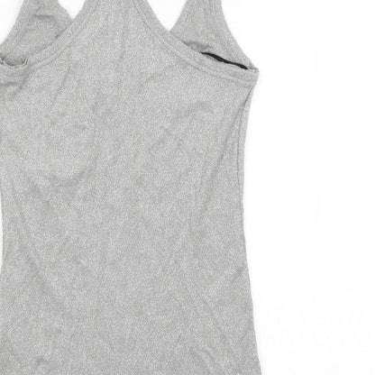 Womens UK Size 10 Warehouse Silver Basic Tank