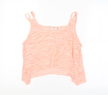 Womens UK Size 12 New Look Pink Cropped Tank