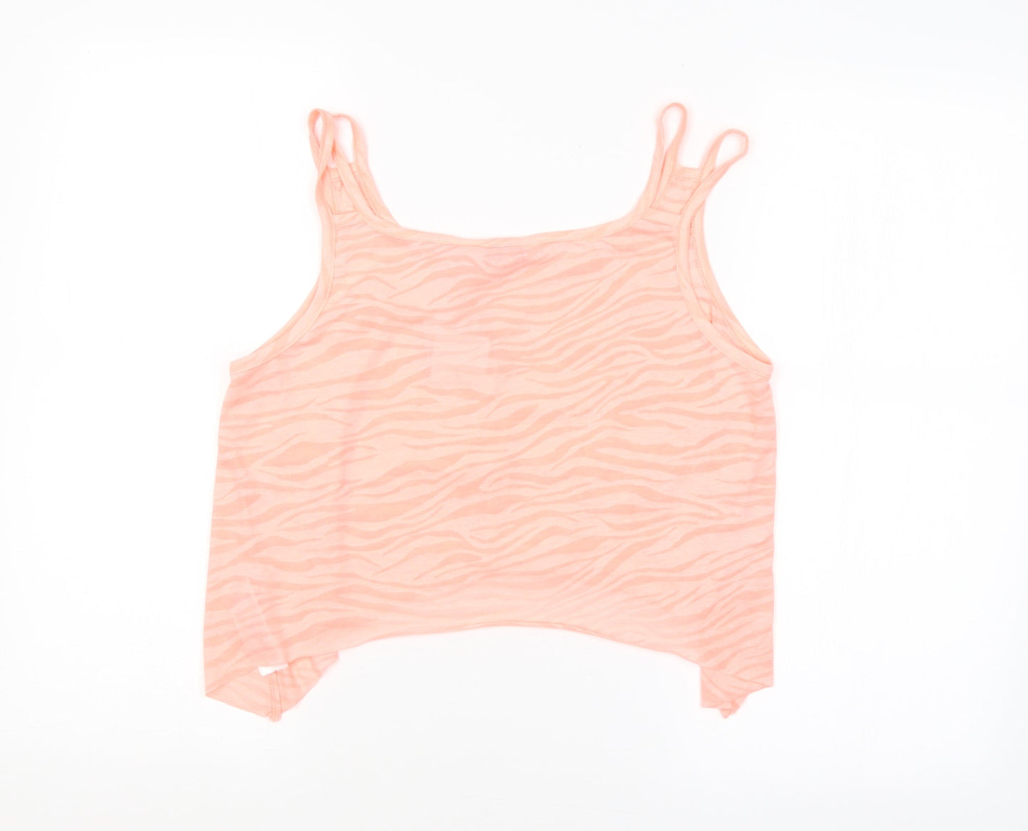 Womens UK Size 12 New Look Pink Cropped Tank