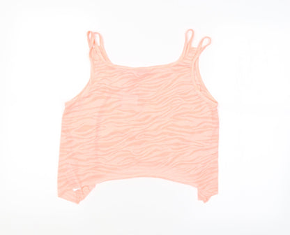 Womens UK Size 12 New Look Pink Cropped Tank