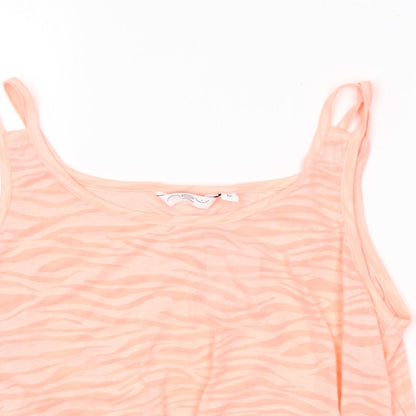 Womens UK Size 12 New Look Pink Cropped Tank