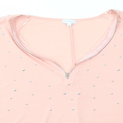 Womens UK Size S BLUE VANILLA Pink Pullover Jumper