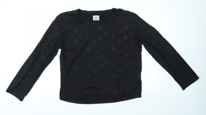 Womens UK Size M CHELSEA PEERS Black Basic T-Shirt