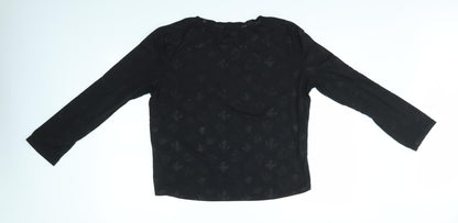 Womens UK Size M CHELSEA PEERS Black Basic T-Shirt