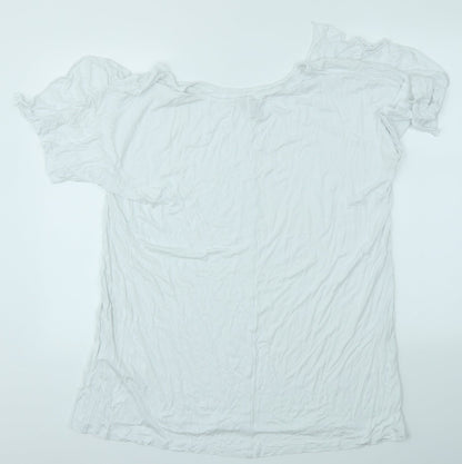 Womens UK Size 16 ASOS White Basic T-Shirt