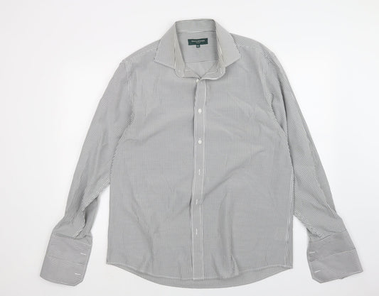 Mens UK Collar Size 16.5 Greenwoods Smart Multicoloured  Dress Shirt
