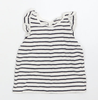 NEXT Girls Multicoloured Striped  Basic T-Shirt Size 24 Months