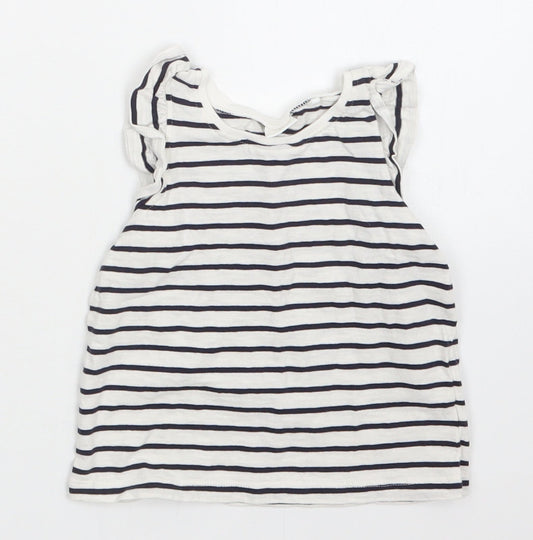 NEXT Girls Multicoloured Striped  Basic T-Shirt Size 24 Months