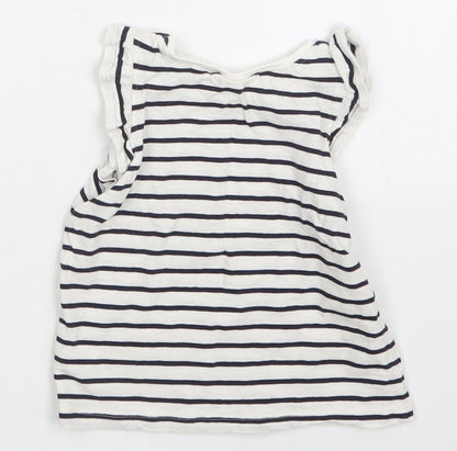 NEXT Girls Multicoloured Striped  Basic T-Shirt Size 24 Months