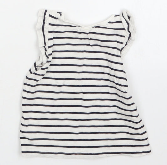 NEXT Girls Multicoloured Striped  Basic T-Shirt Size 24 Months