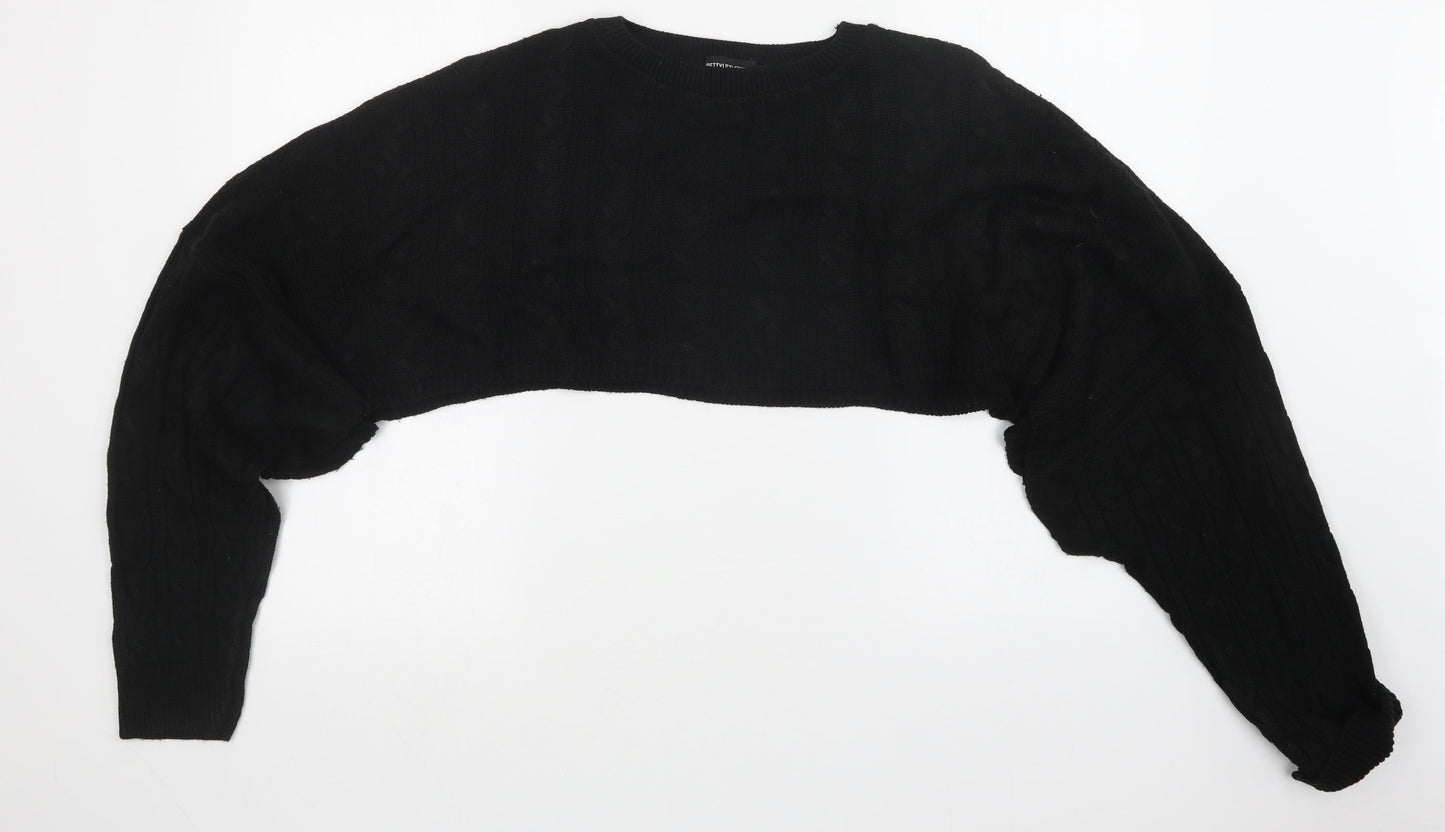 Womens UK Size S PRETTYLITTLETHING Black Pullover Jumper